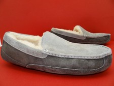 UGG Ascot Hausschuhe Slipper Lammfell Warm Gefüttert Herren Gr.48,5 Grau