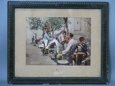 Alte Farbdruck Ansticht von Friseur Strasse in Istanbul um 1800 Druck um 1950