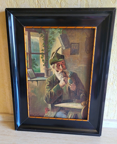 Antikes ölgemälde von 1919 - Ölgemälde,