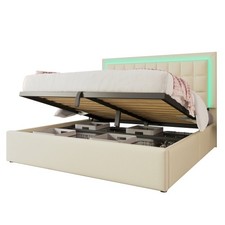 LED Kunstleder Polsterbett