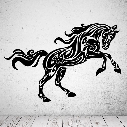 Wandtattoo tribal pferd - wandtattoo,