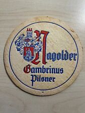 alter Bierdeckel Gambrinus Nagold (+1993), Impr. kopfst. T