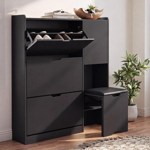 Schuhschrank mit sitzbank - mit,