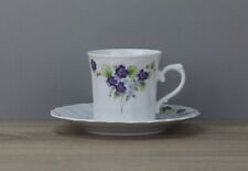 Eschenbach Dekor Veilchen Kaffeetasse Tasse mit Unterteller Untertasse Untere
