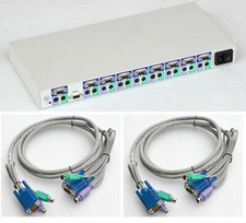 COMPAQ KVM SWITCH 8-PORT 8x COMPUTER 1x MONITOR VGA PS/2 FÜR MS-DOS BIS WIN 10