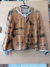 Pullover mit Zipfelkapuze S Fledermausärmel wie Tranquillo Carmouflage Orange