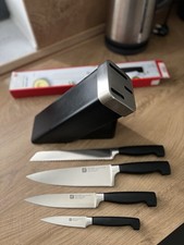Zwilling Vier Sterne Selbstschärfender Messerblock- 4 TLG  + Brotmesser