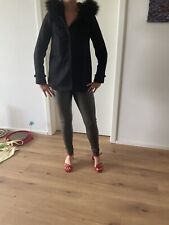 schwarzer Dufflecoat Mantel Zara Größe s