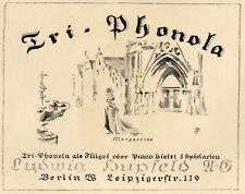 Tri Phonola von Hupfeld Reklame 1923 Selbstspielendes Klavier Werbung Margarethe