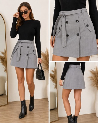 Zara damen rock grau - damen, gr