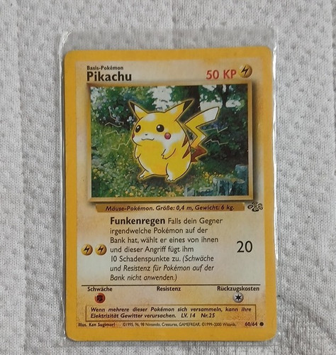 Pikachu pokemon karte 64 - pikachu, 60/64