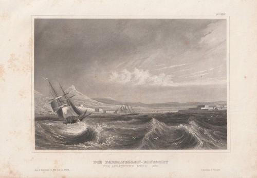 C1850 dardanellen einfahrt - c1850, dardanellen-einfahrt