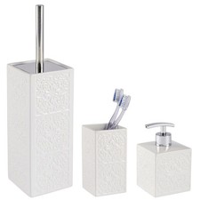 WENKO Badaccessoires Set, 3-teilig Cordoba White, Keramik