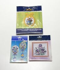 Orchidea Osterstickerei, 2 verschiedene Motive, Komplettset & 1x Rico Holzhänger