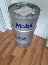 Mobil 1 Öl Fass 60L, Ölfass, Feuertonne, Tonne, Tisch,Hocker,Deko, Chabby silber