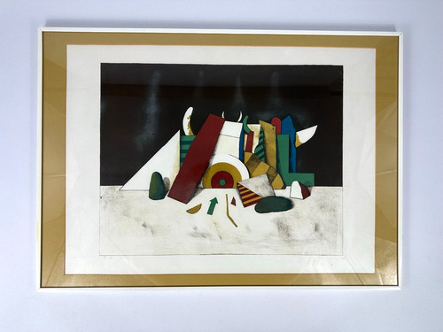 Farblithographie ohne titel - farblithographie,