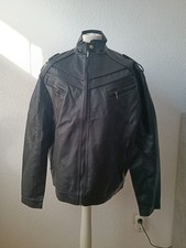 Damen Kurze Jacke Kunstleder Lederjacke Schwarz Mit Reißverschluss Schwarz 44 