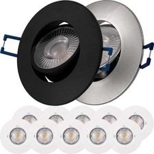 LED Einbaustrahler Decken Einbau Spot Leuchte 4,5W 230V Licht warmweiß 10x Set