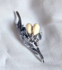 800er Silber Trachten Brosche