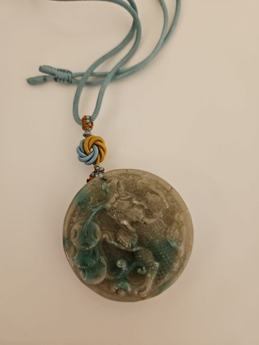Feine jadeit amulett drache - jadeit,