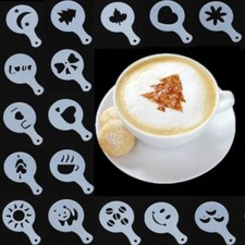 16 Stück Latte Art Schablonen