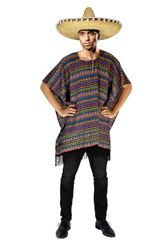 Poncho oder sombrero - poncho, mexiko
