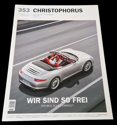 Porsche christophorus magazin - porsche,