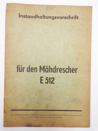Instandhaltungsvorschrift für