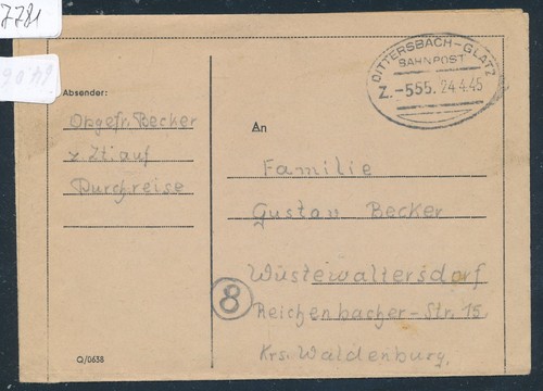 7781 bahnpost ovalstempel - bahnpost,