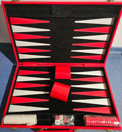 Vintage backgammon koffer - vintage,