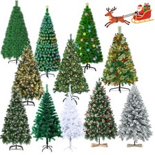 120-240cm Weihnachtsbaum Christbaum LED Schnee Künstlicher Kunstbaum Tannenbaum