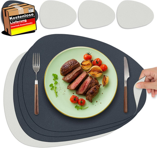 Oval tischsets abwaschbar - oval,