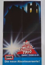 EUROPA Werbe-Flyer Original 80er Jahre, Das Schloss-Trio, Schlosstrio Kassette 