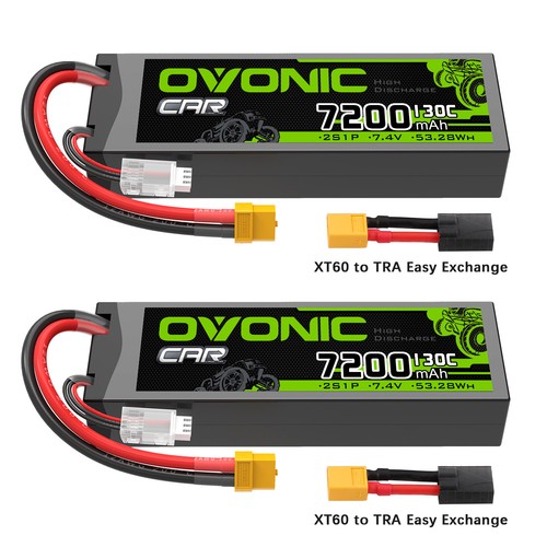 Ovonic 7200mah lipo akku - 2x, 2s