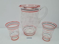 Kanne mit 2x Gläsern Glas