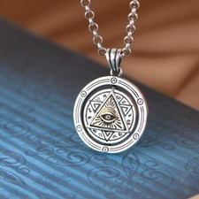 L05 Anhänger Freimaurersymbol allsehendes Auge Sterling Silber 925