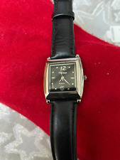 Uhren  Damen D6 AQUAMAR Schwarz GLATTLEDER Quartz Stainless Steel Nickelfrei