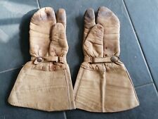 Stulpenhandschuhe Simson Motorrad Krad  DDR echtes Leder Gazelle Größe 8 1/2