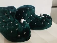 Hausschuhe Lustig grün Pailetten weich gemütlich***
