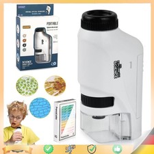 Bildungs-Taschenmikroskop für Kinder 60-120x Mini Mikroskop mit LED Beleuchtung