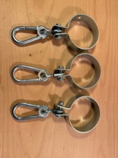 3x Schaukelschelle Schaukelhaken mit Karabiner Karabinerhaken D=100mm