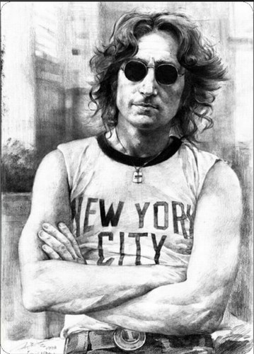 Blechschild john lennon - john,