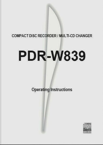Pioneer pdr w839 multi - disc, cd