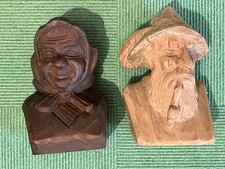 2  Holzfiguren   /  Skulpturen  ,  aus dem  Schwarzwald ,   1970  er Jahre