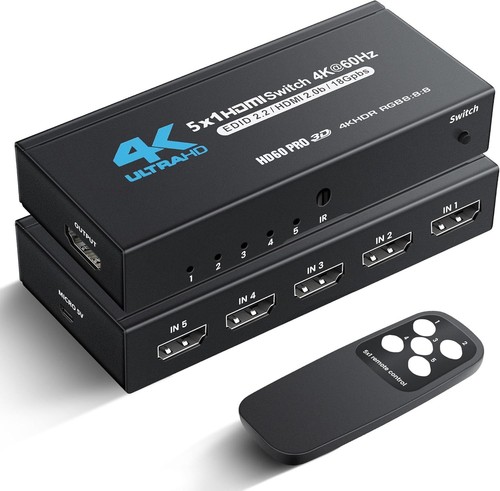 Hdmi switch 5x1 4k - hdmi,