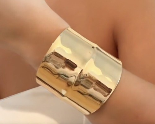 Goldene breite manschette - goldene,