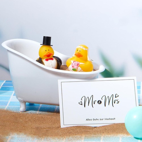 2er set gummi brautpaar - set, enten