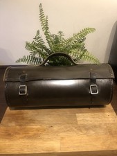 Vintage leder schalen tasche - leder,