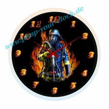 Wanduhr feuerwehr feuer - feuerwehr,
