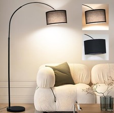 Bogenlampe Vintage Stoffschirm